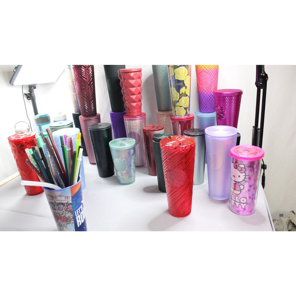 Starbucks 31 Pc Tumbler Cup Lot NWT Cold Cups Straws Bulk Reseller Collection - Picture 2 of 16